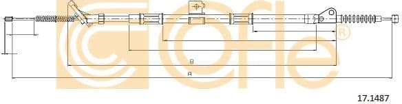 Cable Pull, parking brake 17.1487