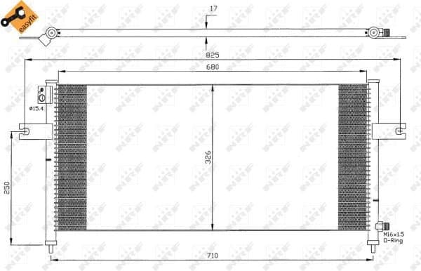 Condenser, air conditioning EASY FIT 35380