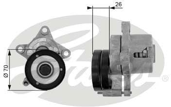 Belt Tensioner, V-ribbed belt DriveAlign™ T38283