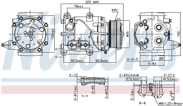 Compressor, air conditioning ** FIRST FIT ** 89365
