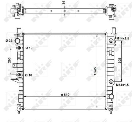 Radiator, engine cooling EASY FIT 55334