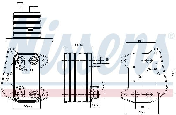 Oil Cooler, engine oil 90832