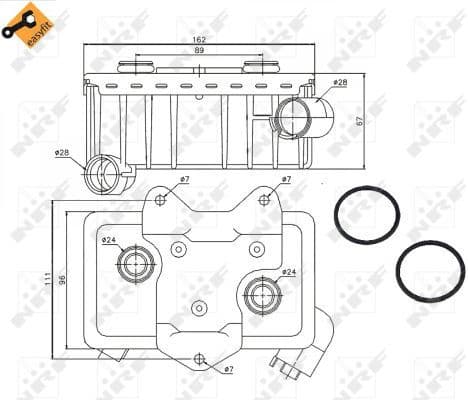 Oil Cooler, engine oil EASY FIT 31181