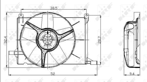 Fan, engine cooling 47009