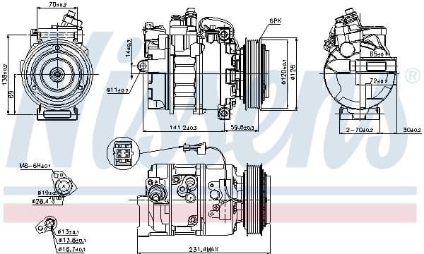Compressor, air conditioning ** FIRST FIT ** 89208