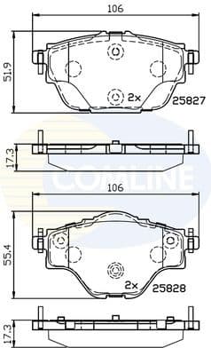 Brake pads rear CBP32235