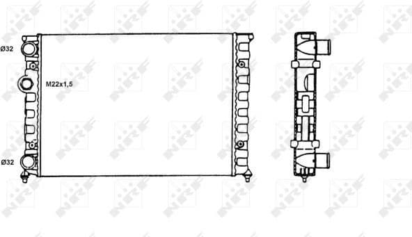 Radiator, engine cooling 58819