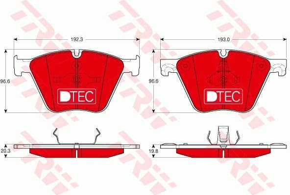 Brake Pad Set, disc brake DTEC COTEC GDB1964DTE