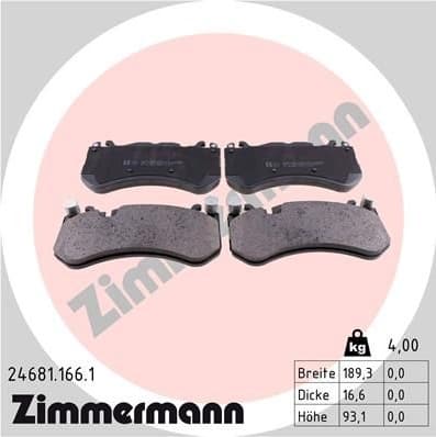 Brake Pad Set, disc brake 24681.166.1