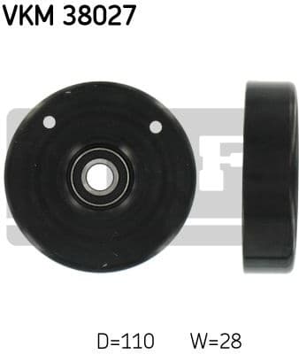 Deflection/Guide Pulley, V-ribbed belt VKM 38027