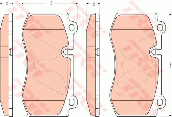 Brake Pad Set, disc brake COTEC GDB1733
