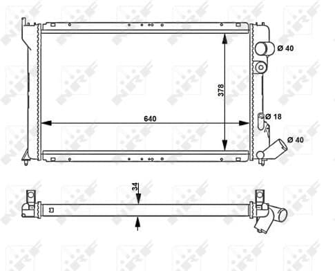 Radiator, engine cooling 58813