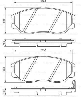 Brake Pad Set, disc brake 0986494347