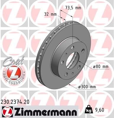 Brake Disc COAT Z 230.2374.20