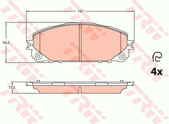 Brake Pad Set, disc brake GDB2094