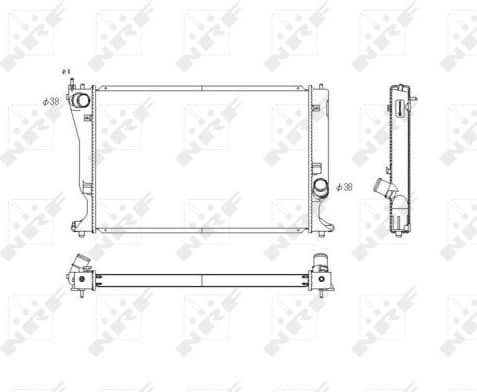 Radiator, engine cooling 53768