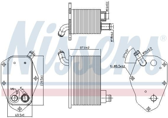 Oil Cooler, engine oil 90826
