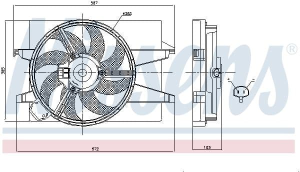 Fan, engine cooling 85030