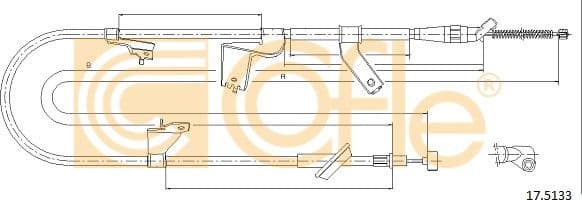 Cable Pull, parking brake 17.5133