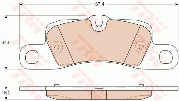 Brake Pad Set, disc brake COTEC GDB1962