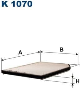 Filter, cabin air K1070