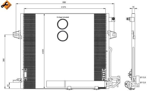 Condenser, air conditioning EASY FIT 35927