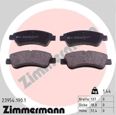 Brake Pad Set, disc brake 23954.190.1