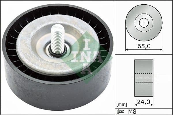 Deflection/Guide Pulley, V-ribbed belt 532078210