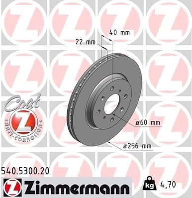 Brake Disc COAT Z 540.5300.20