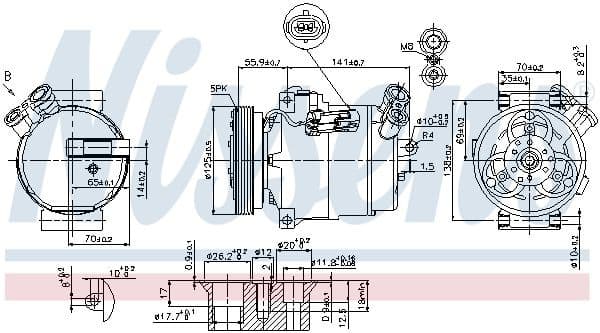 Compressor, air conditioning ** FIRST FIT ** 89308
