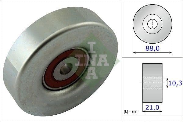 Deflection/Guide Pulley, V-ribbed belt 532061810