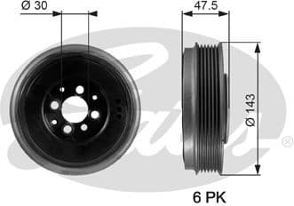 Belt Pulley, crankshaft DriveAlign™ TVD1003