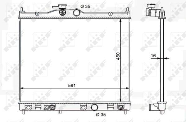 Radiator, engine cooling 59119