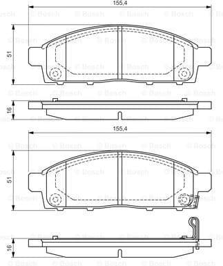 Brake Pad Set, disc brake 0986494268 - image 6