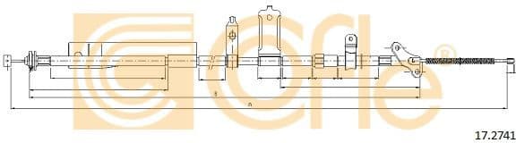 Cable Pull, parking brake 17.2741