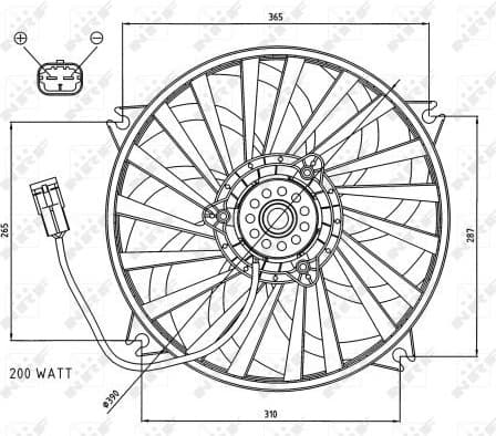 Fan, engine cooling 47073
