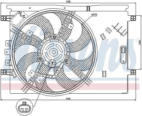 Fan, engine cooling 85564
