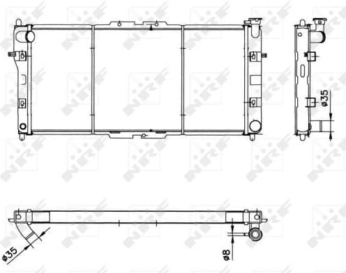 Radiator, engine cooling 52020