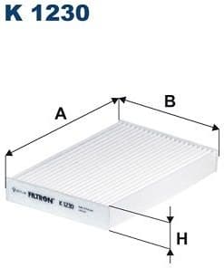 Filter, cabin air K1230