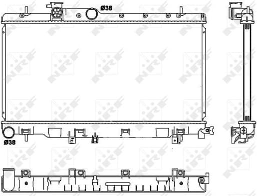 Radiator, engine cooling 53038