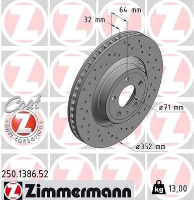 Brake Disc SPORT BRAKE DISC Z 250.1386.52