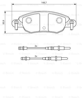 Brake Pad Set, disc brake 0986424598
