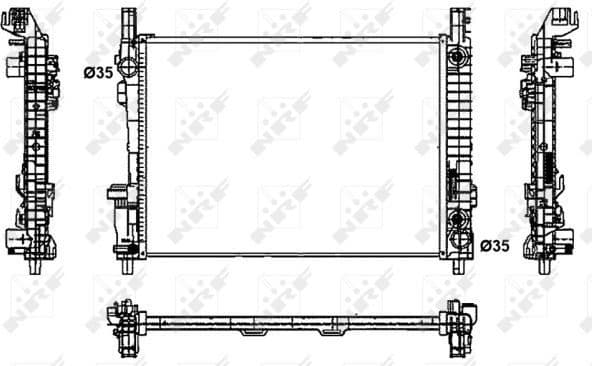 Radiator, engine cooling 53800