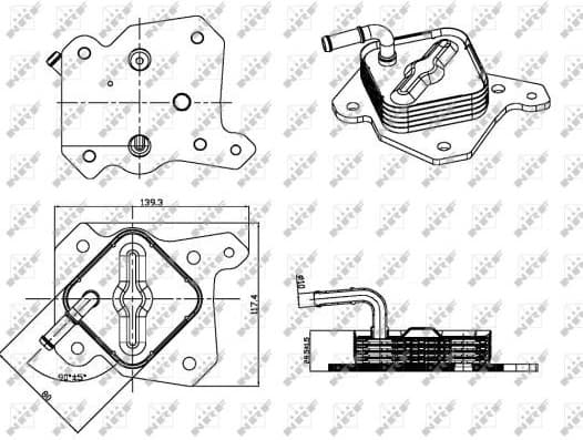 Oil Cooler, engine oil 31317