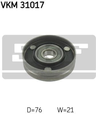 Deflection/Guide Pulley, V-ribbed belt VKM 31017