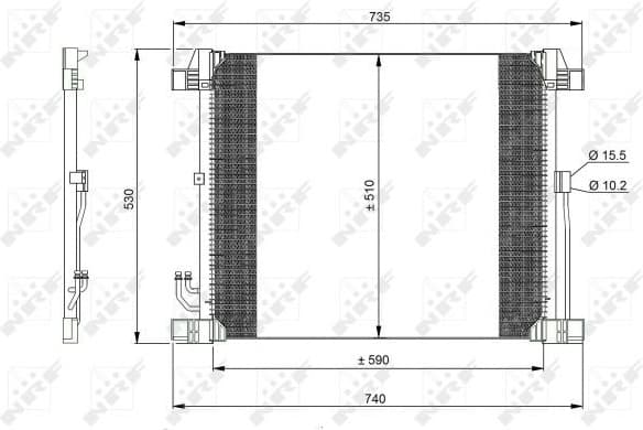 Condenser, air conditioning EASY FIT 350099