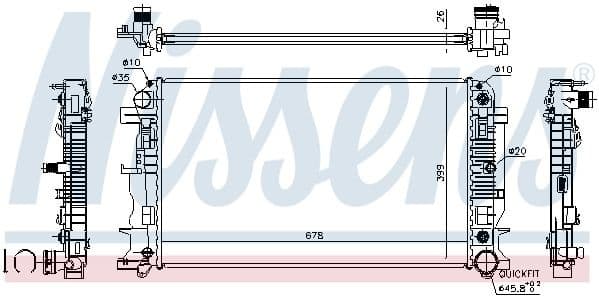 Radiator, engine cooling 67157A