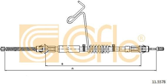 Cable Pull, parking brake 11.5578