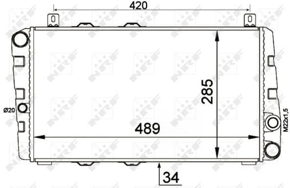 Radiator, engine cooling 58250