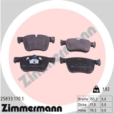 Brake Pad Set, disc brake 25833.170.1